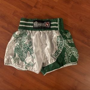 Hayabusa Dragon Muay Thai Shorts Green Men’s Sz 34